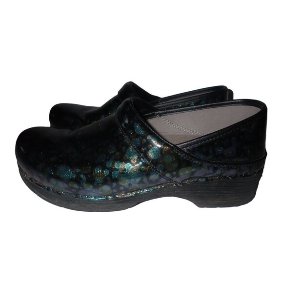 Dansko LT Pro  Black Iridescent Professional Clogs Women Size 40 9.5 - 10 - Picture 1 of 7